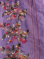 Lavender Tissue linen saree- PBR5C