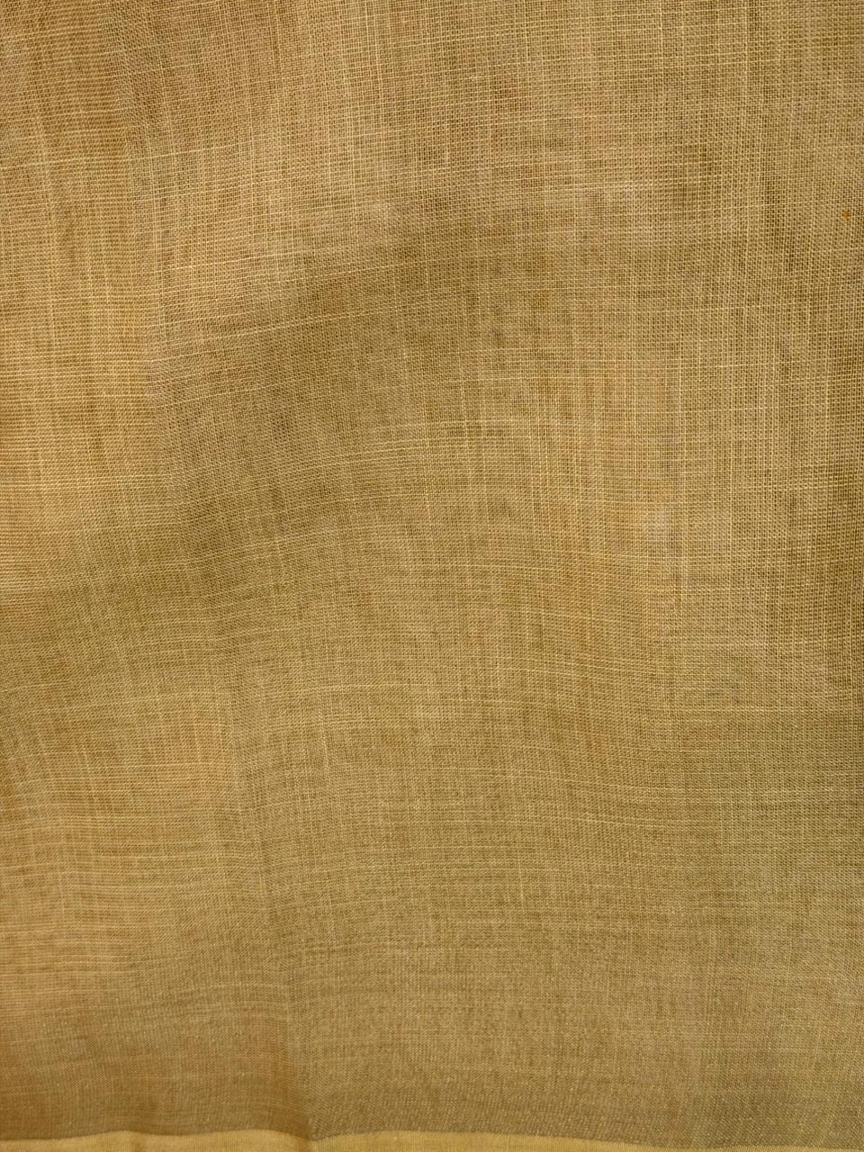 Golden yellow Tissue linen saree- PBR5B