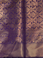 Bluish Violet blue Banarasi silk saree - GAL5E