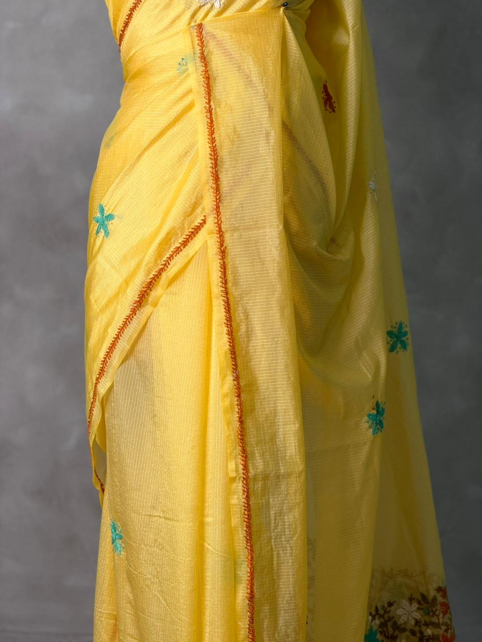 Yellow Silk kotta saree saree- PBR8E