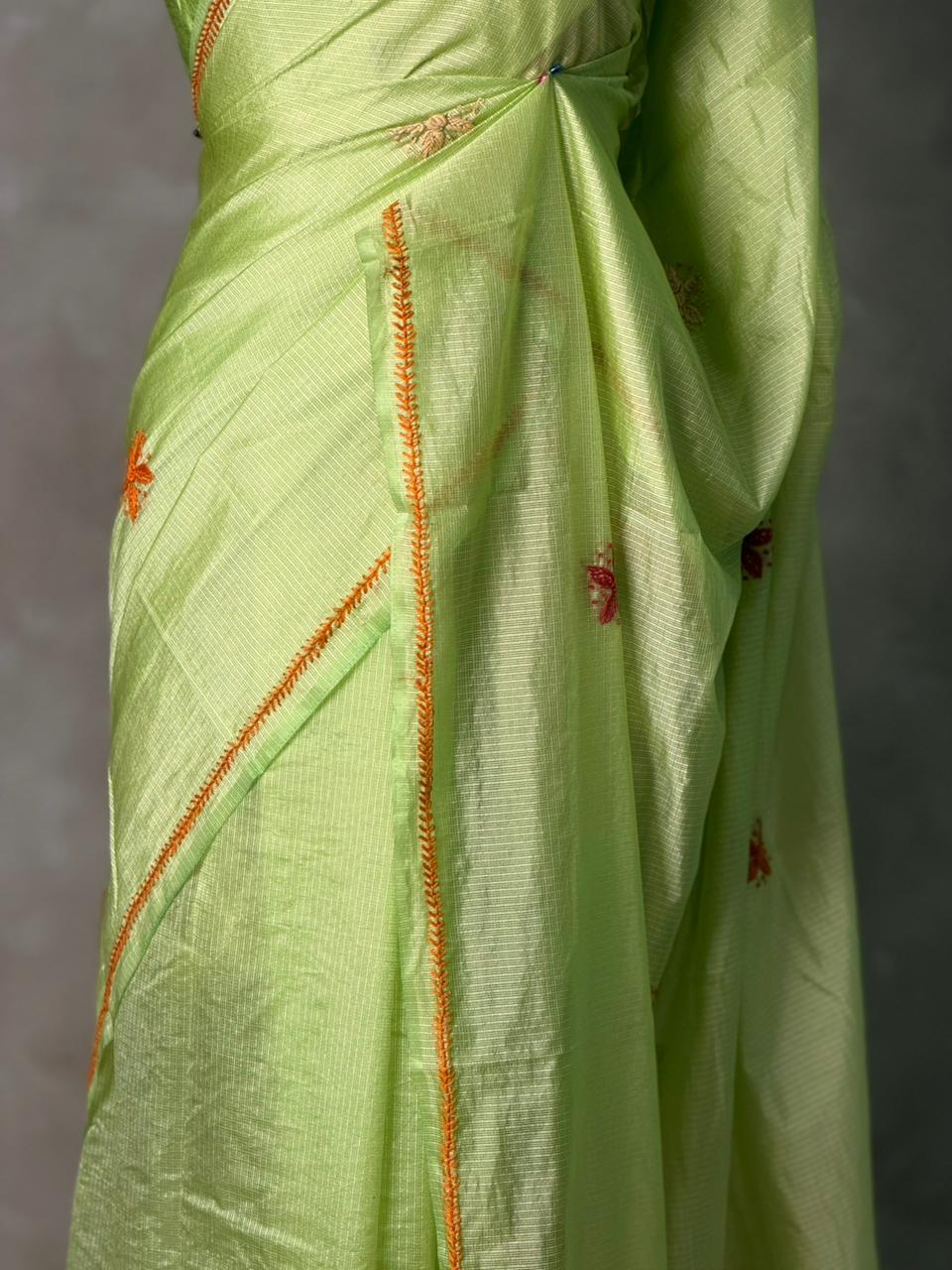 Green Silk kotta saree saree- PBR8I