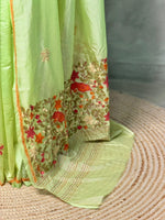 Green Silk kotta saree saree- PBR8I