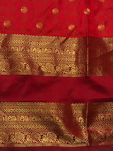 Pink and Maroon Red silk saree -BSP28A