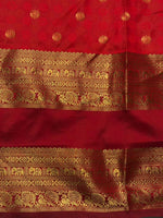 Pink and Maroon Red silk saree -BSP28A