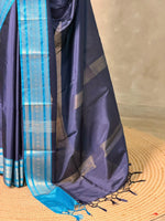 Dark and Light Blue Banarasi silk saree -MPS44B