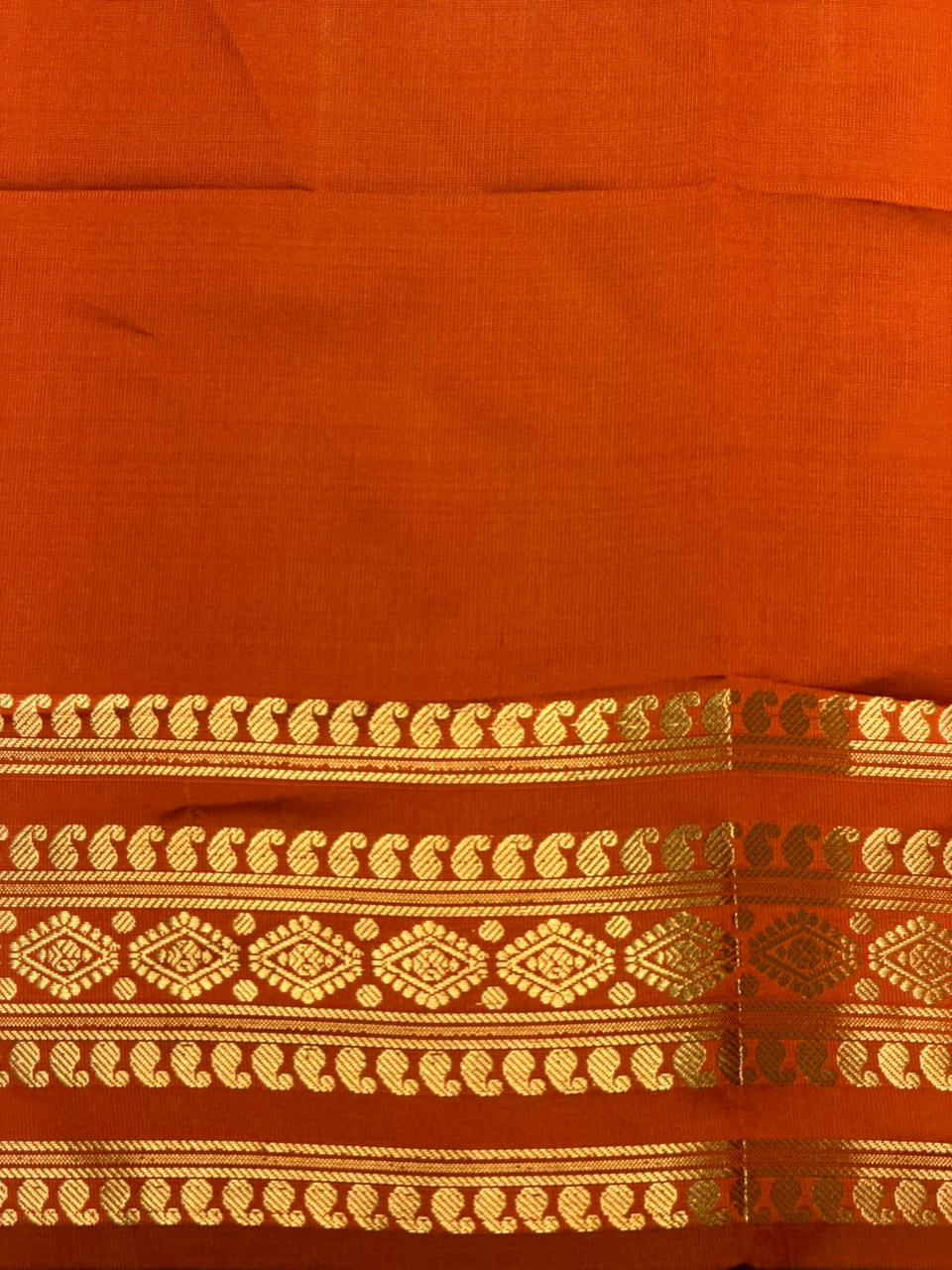 Maroon and orange Banarasi silk saree -MPS44C