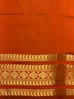 Maroon and orange Banarasi silk saree -MPS44C