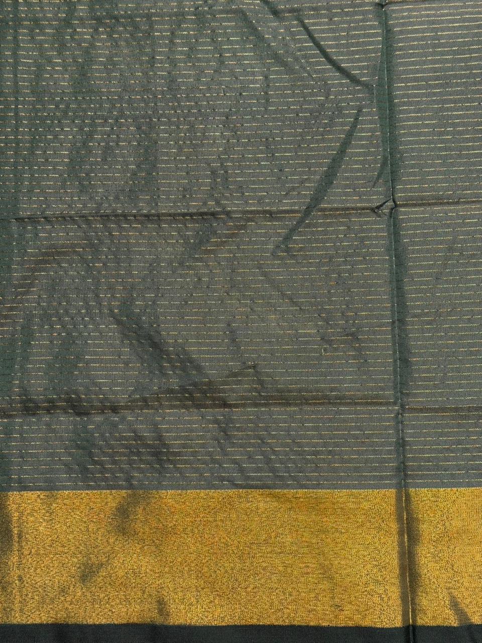 Off white and Green chanderi silk saree - ONAMP2