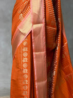 Orange banarasi silksaree -LZ8G