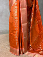 Orange banarasi silksaree -LZ8G