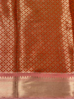 Orange banarasi silksaree -LZ8G