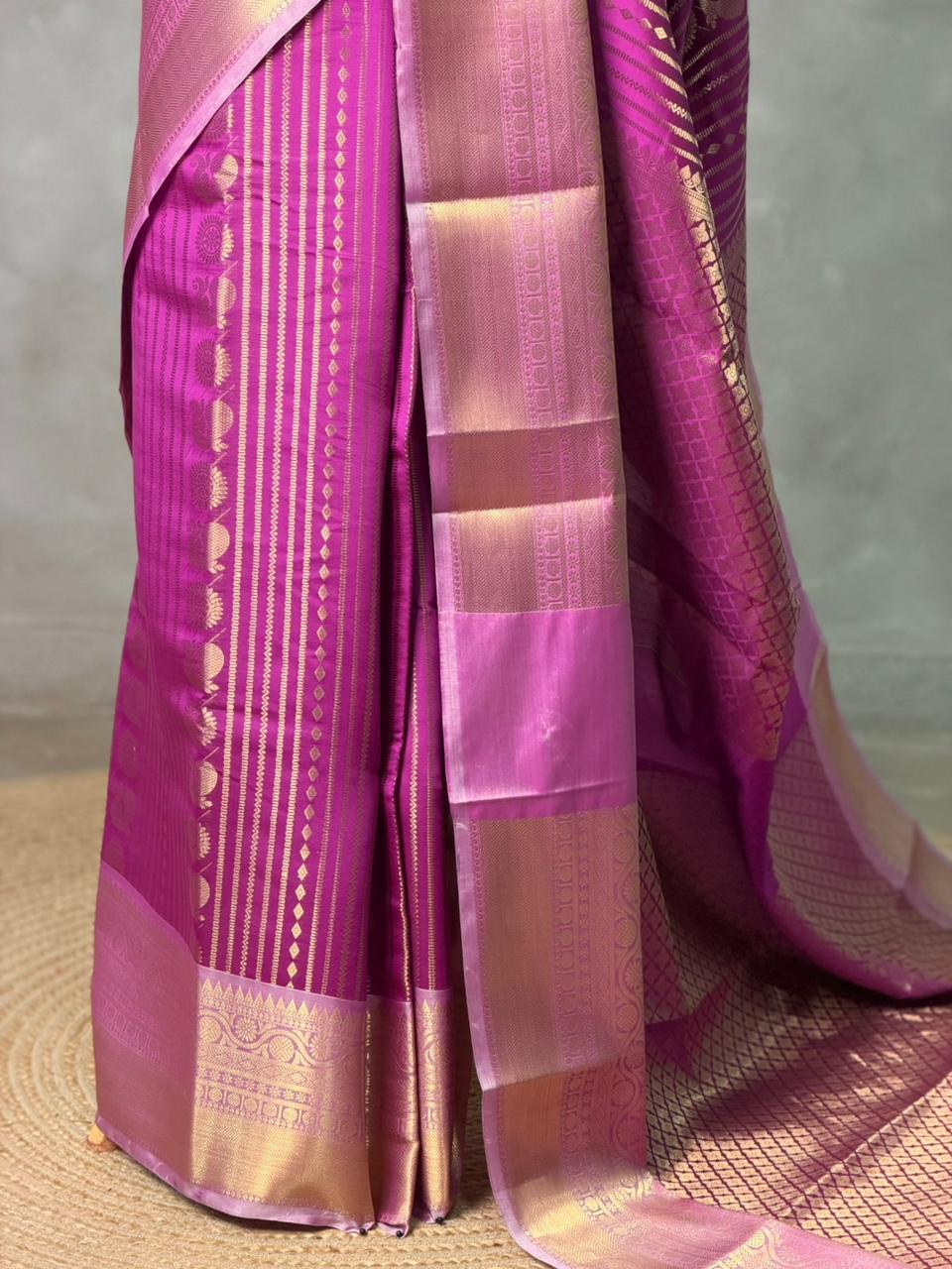 Magenta banarasi silksaree -LZ8J