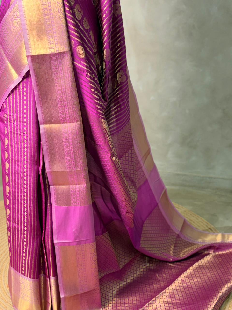 Magenta banarasi silksaree -LZ8J