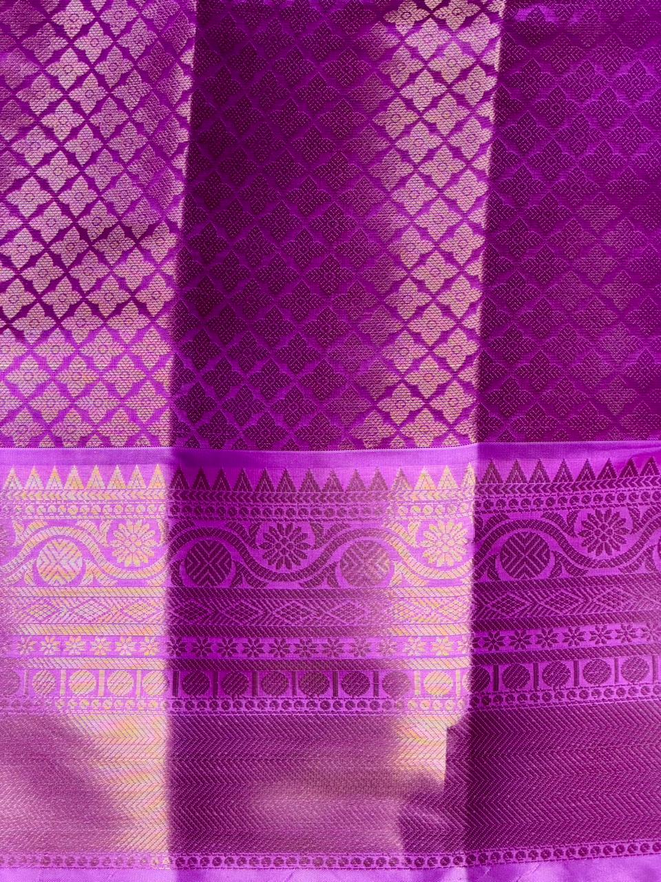Magenta banarasi silksaree -LZ8J