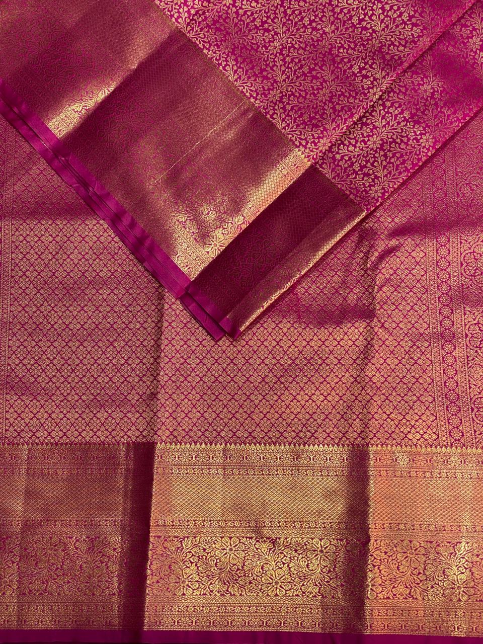 Magenta Kanchipuram saree- PBRIDE40