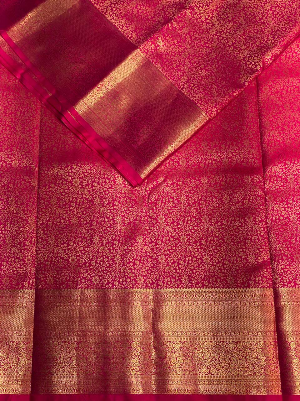 Rani Pink Kanchipuram saree- PBRIDE40A