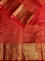 Dark Peach Kanchipuram saree- PBRIDE40B