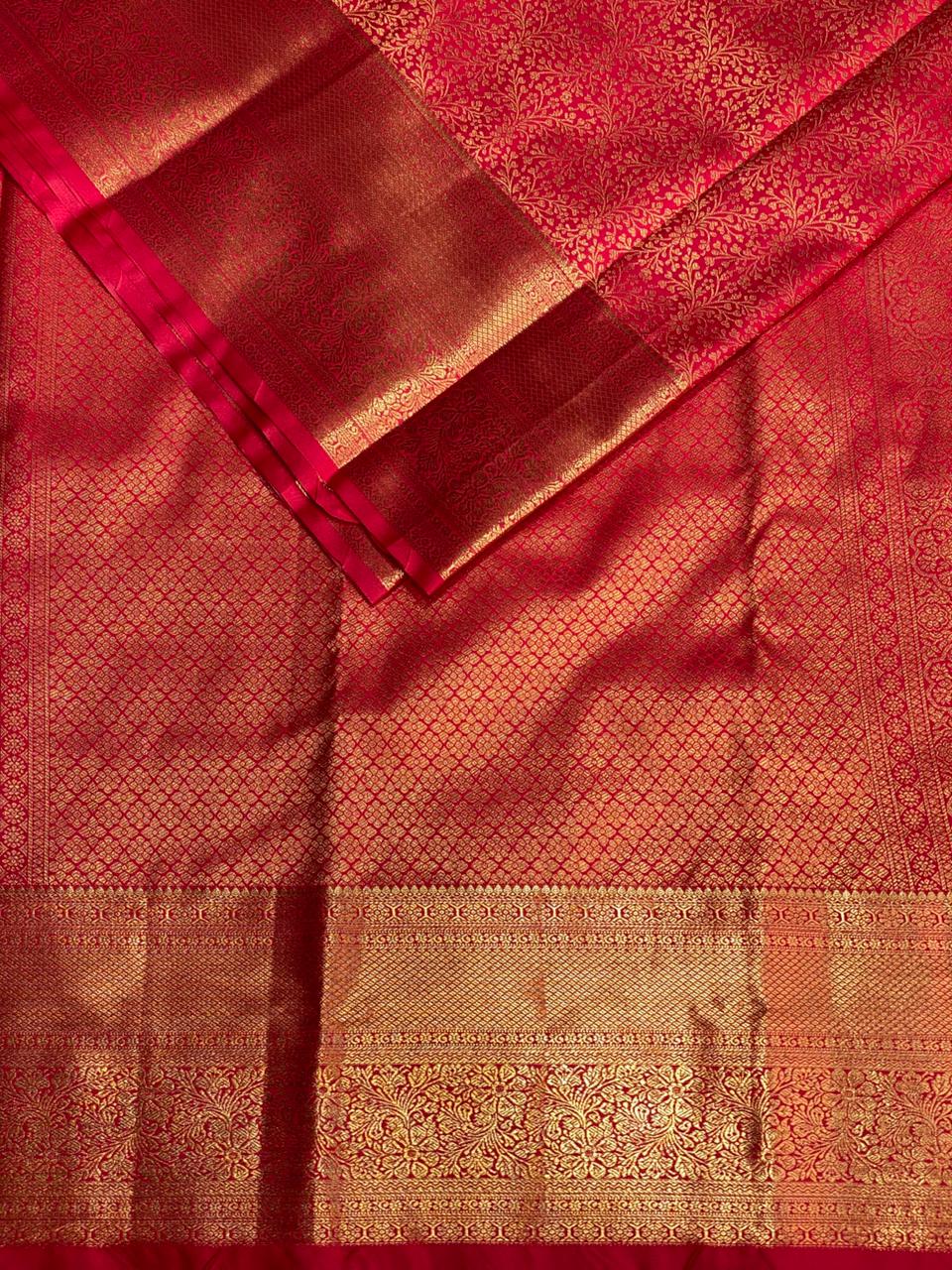 Pinkish Red Kanchipuram saree- PBRIDE40C