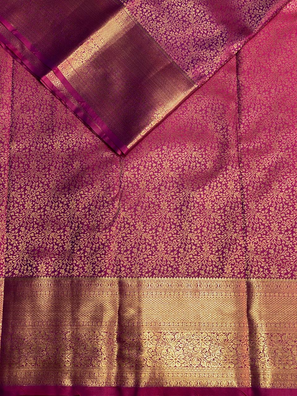 Magenta Kanchipuram saree- PBRIDE40D
