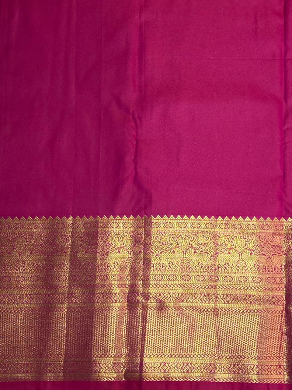 Magenta Kanchipuram saree- PBRIDE42B