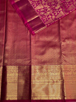 Magenta Kanchipuram saree- PBRIDE42B