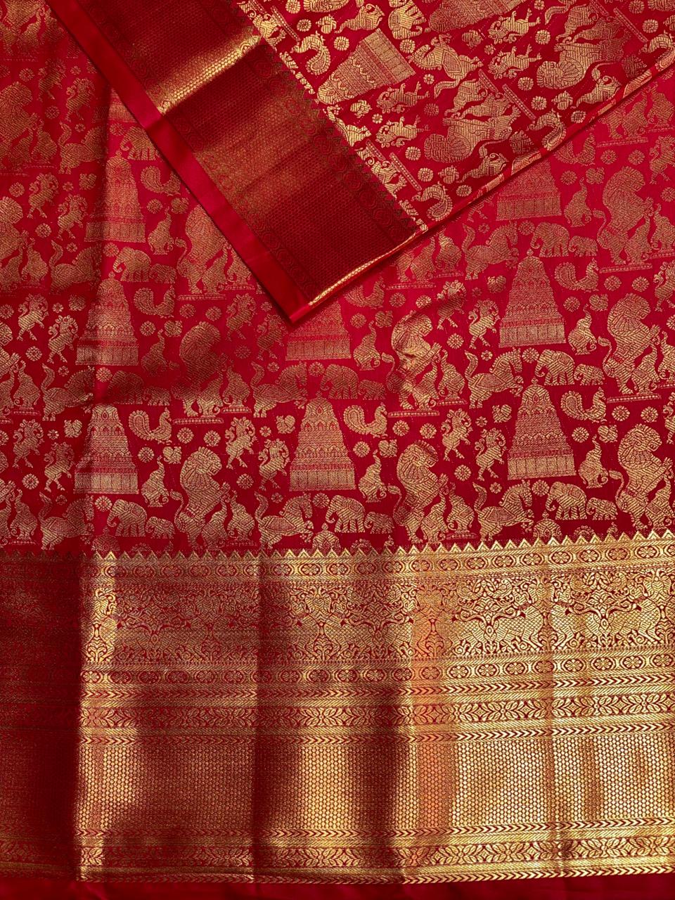 Maroon Kanchipuram saree- PBRIDE42A