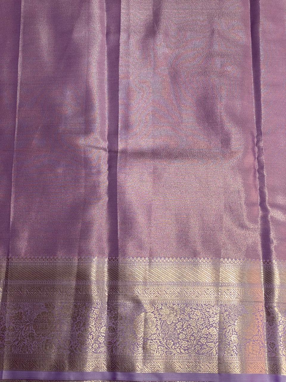 Lavender Tissue Meena Kanchipuram saree- PBRIDE46A