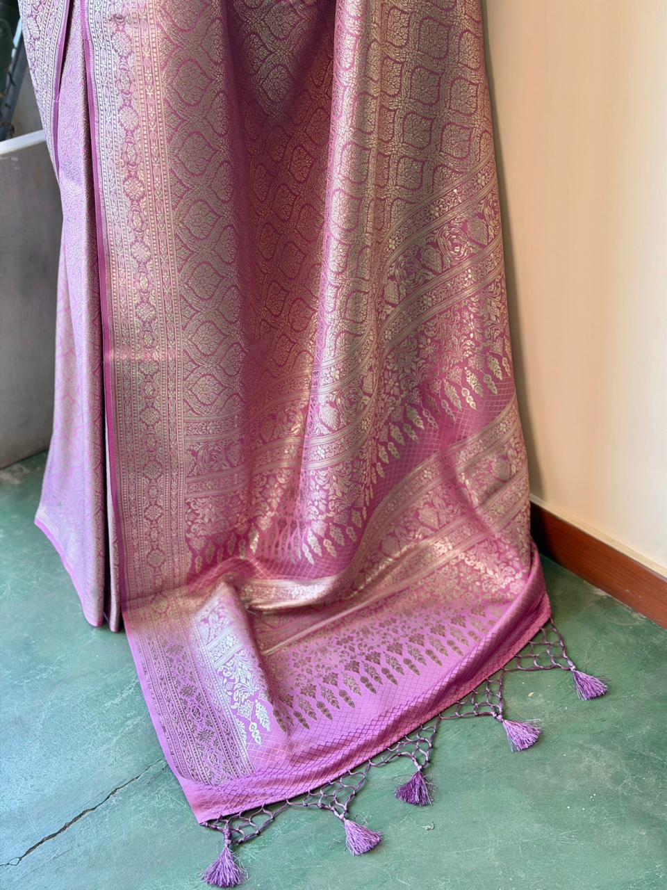 Pink Bridal banarasi silksaree -PBR9A