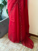 Red Pure Organza sareesaree -PBR11B