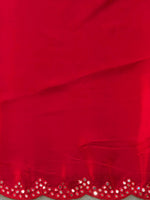Red Pure Organza sareesaree -PBR11B