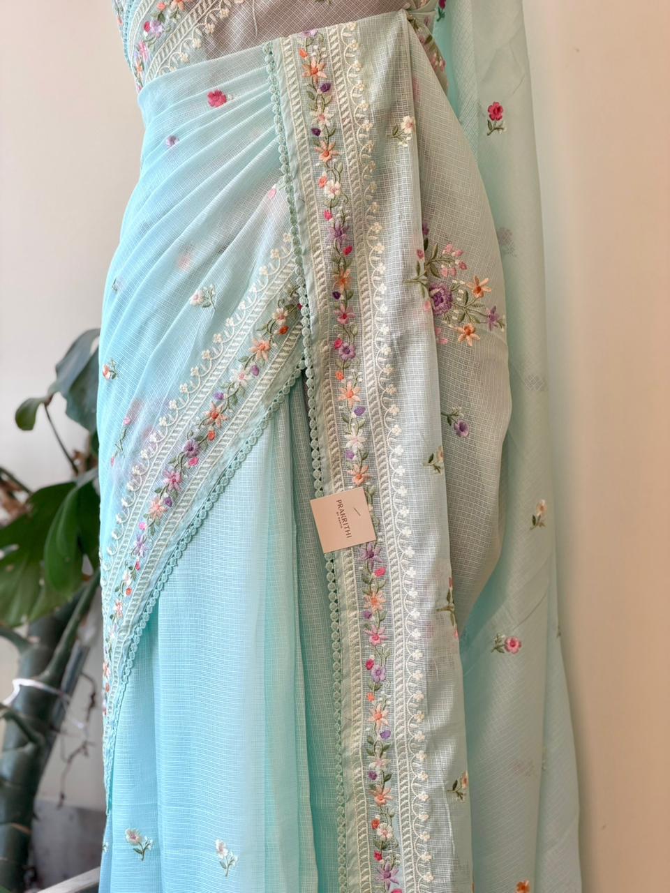 Pastal Blue Kotta sareesaree -PBR10D