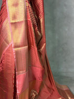 Dark Peach banarasi silksaree -LZ8D