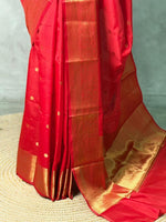 Red Banarasi silk saree -RUK45