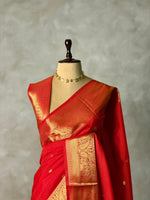 Red Banarasi silk saree -RUK45