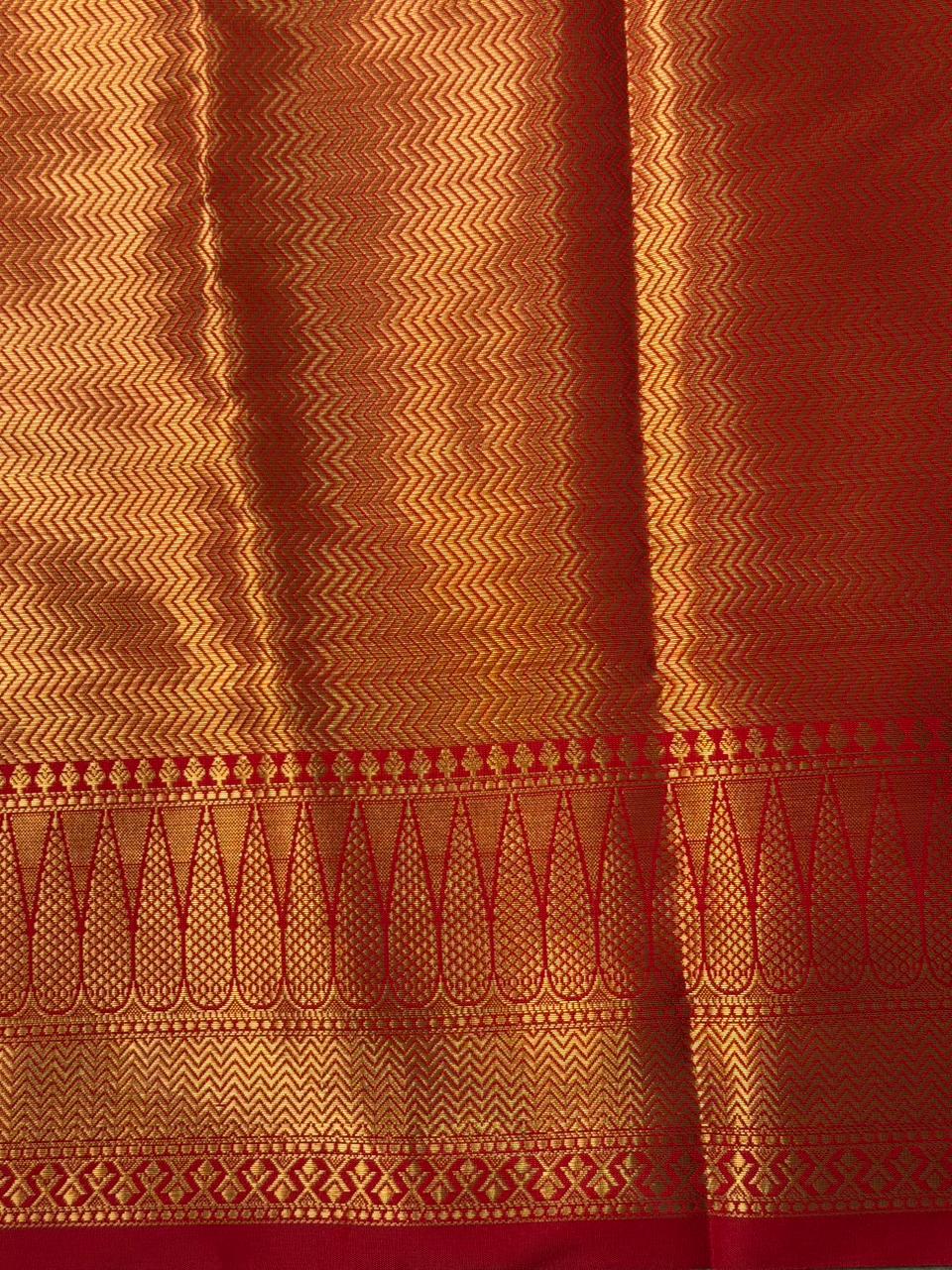 Red Banarasi silk saree -RUK45
