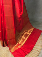 Red Banarasi silk saree -RUK45