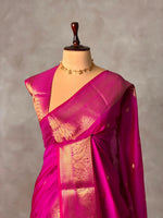 Magenta Banarasi silk saree -RUK45A