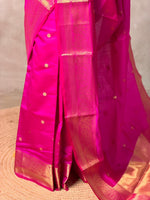 Magenta Banarasi silk saree -RUK45A