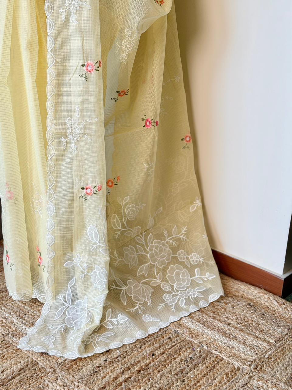 Yellow silk Kotta sareesaree -PBR10E