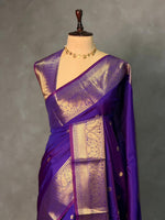 Violet Banarasi silk saree -RUK45C