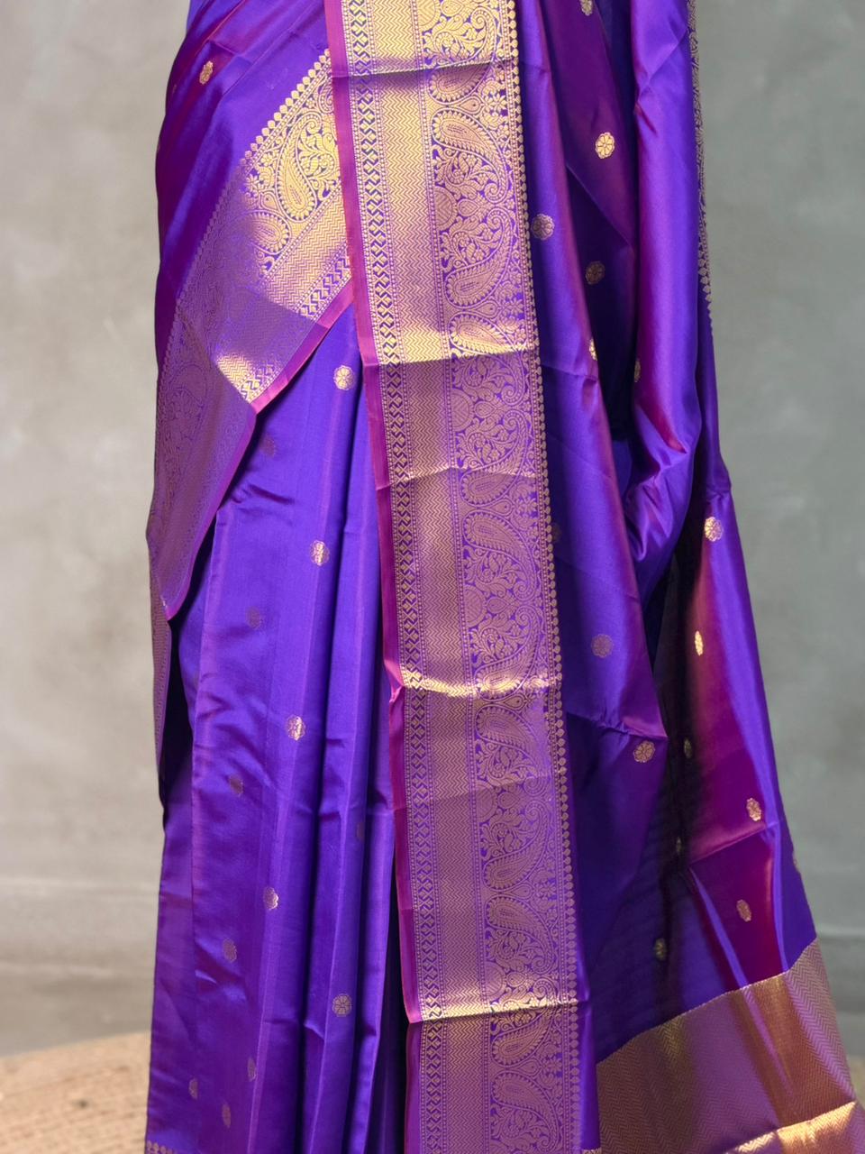 Violet Banarasi silk saree -RUK45C