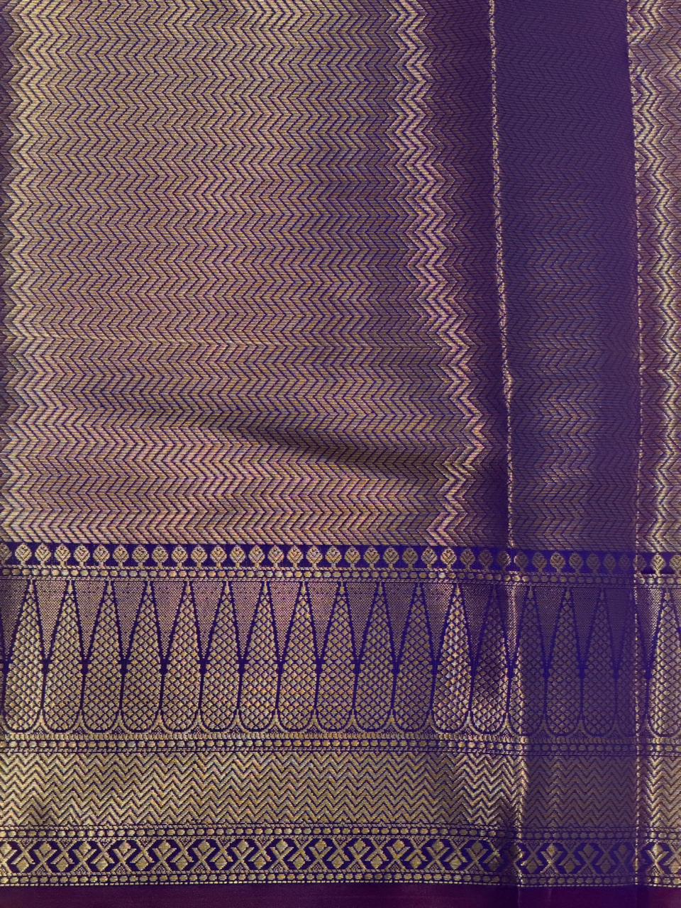 Violet Banarasi silk saree -RUK45C