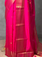 Rani Pink Banarasi silk saree -RUK45B