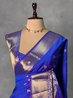 Blue Banarasi silk saree -RUK46