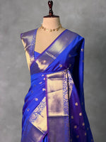 Blue Banarasi silk saree -RUK46