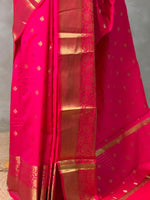 Rani Pink Banarasi silk saree -RUK46A