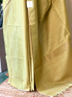 Pastal Green tusser silk saree -PBR15C