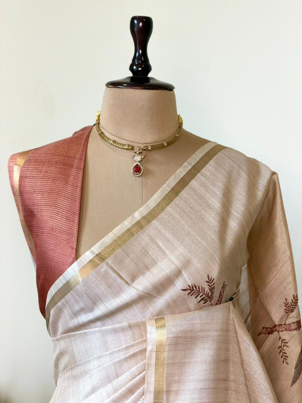 Tusser silk saree -PBR16