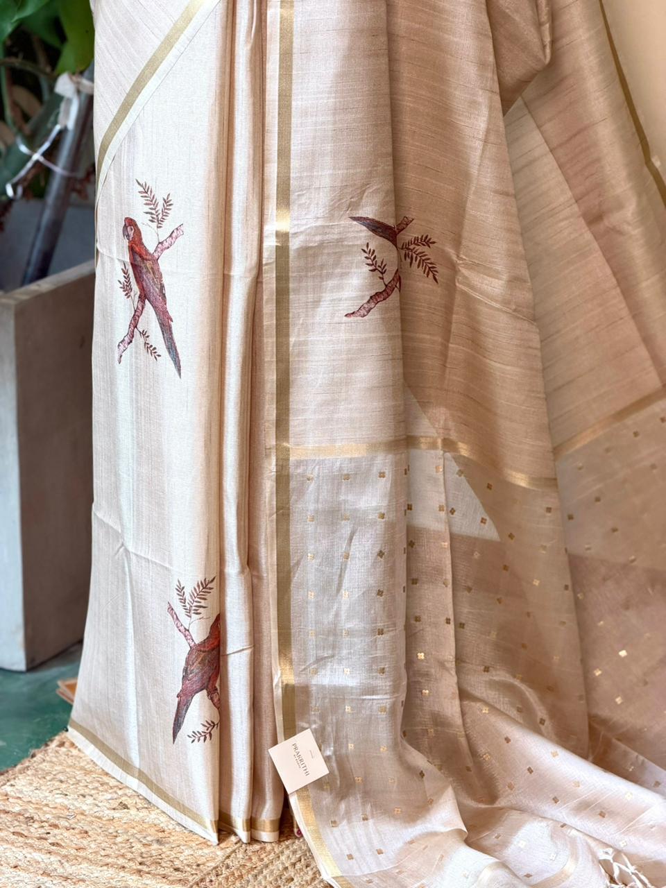 Tusser silk saree -PBR16
