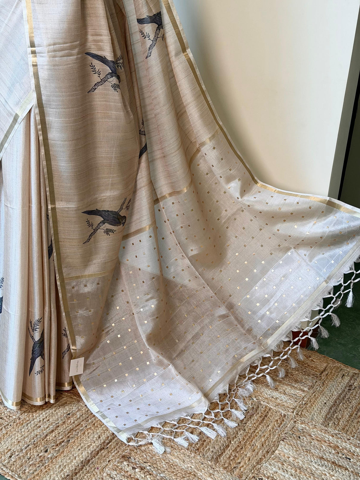 Tusser silk saree -PBR16A
